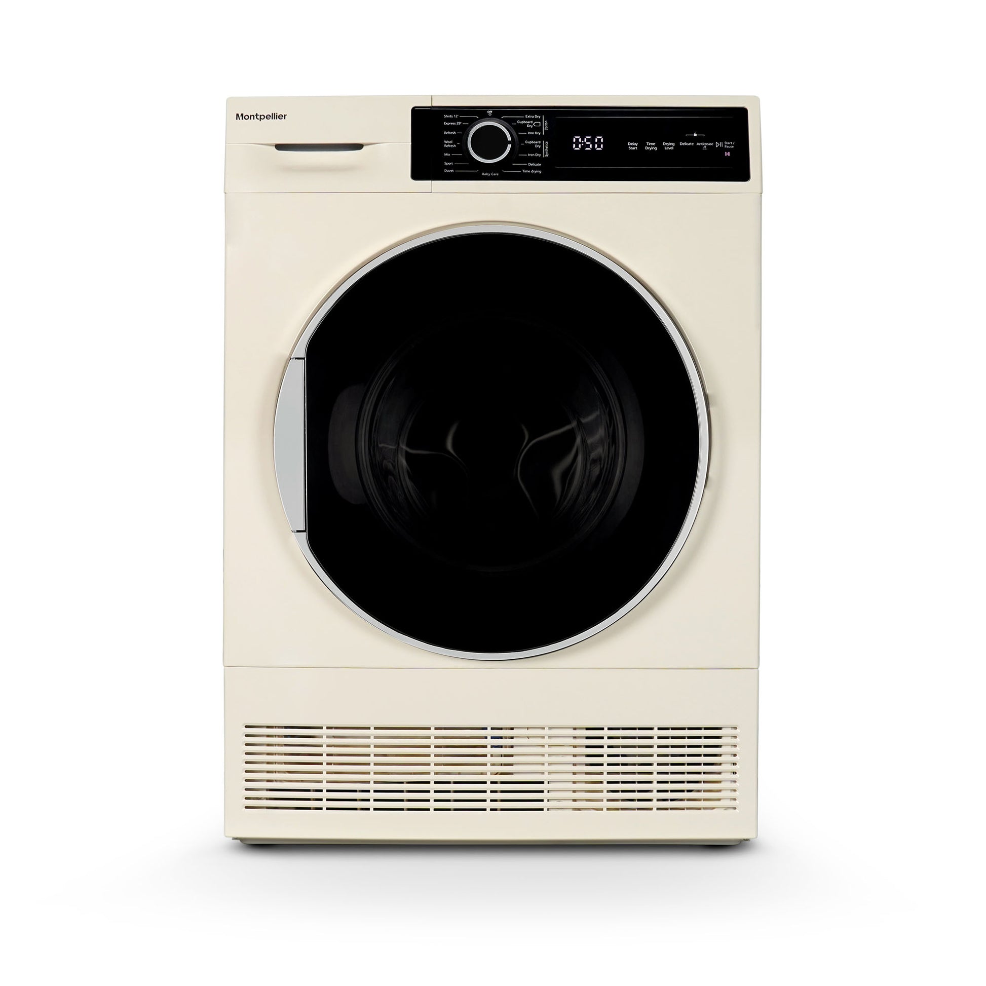 Montpellier MTDC8SDC 8KG CONDENSER Sensor Dry Tumble Dryer in CREAM
