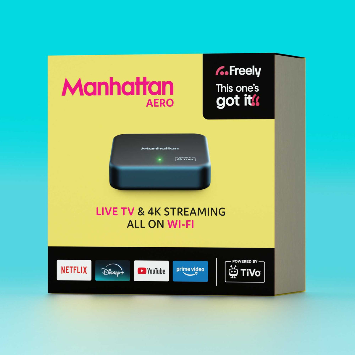 Manhattan Aero 4K TV Streamer with Freely