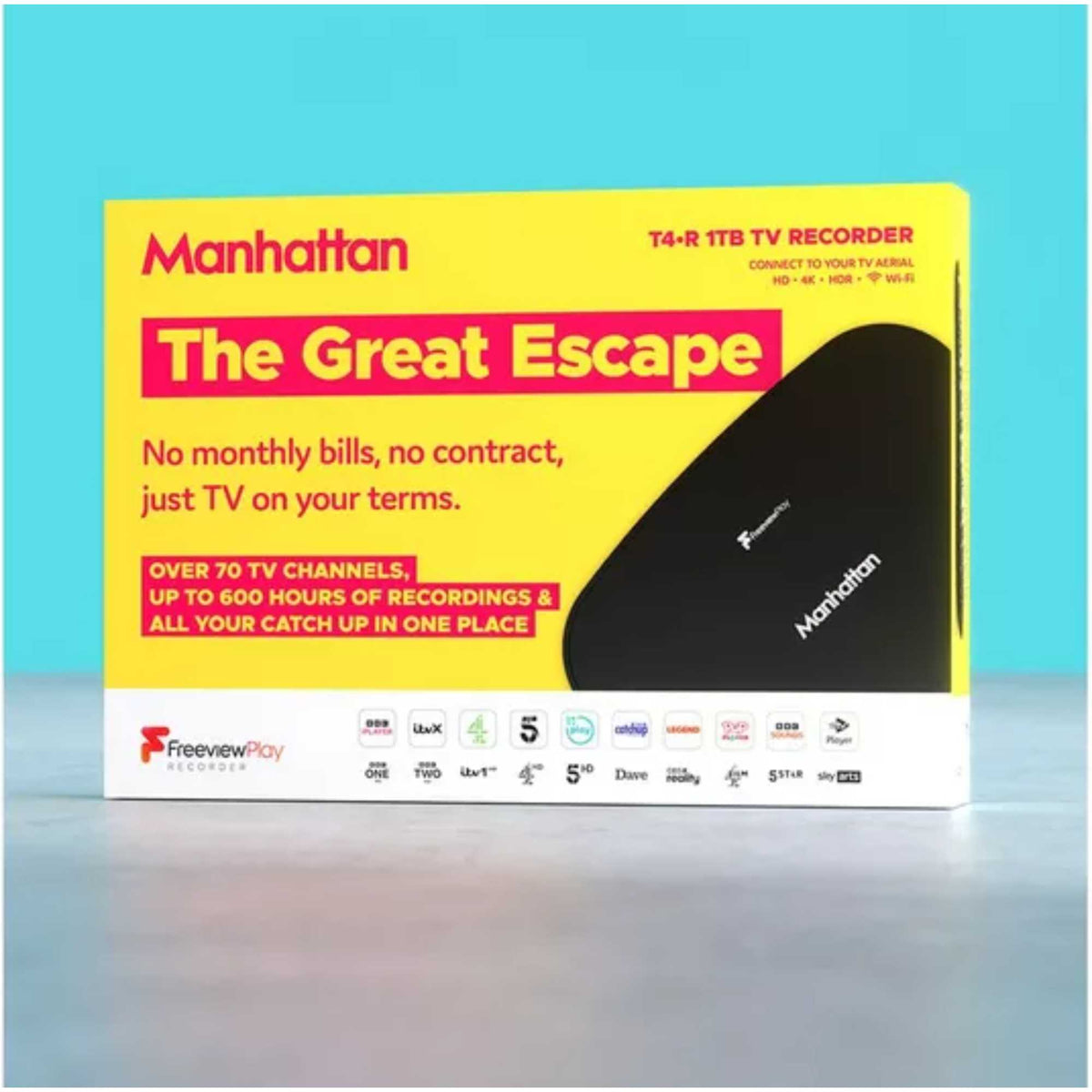Manhattan T4-R 2TB Freeview Play 4K TV Recorder