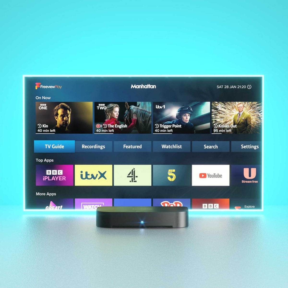 Manhattan T4-R 500GB Freeview Play 4K TV Recorder