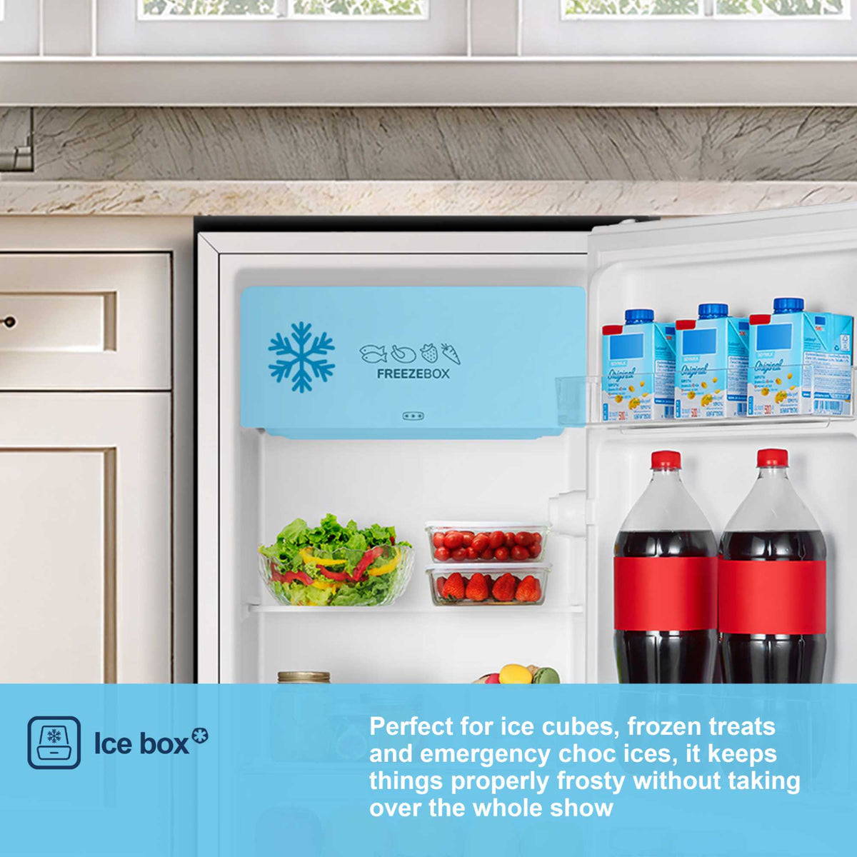 Fridgemaster Undercounter Fridge with Icebox - White - MUR4894E