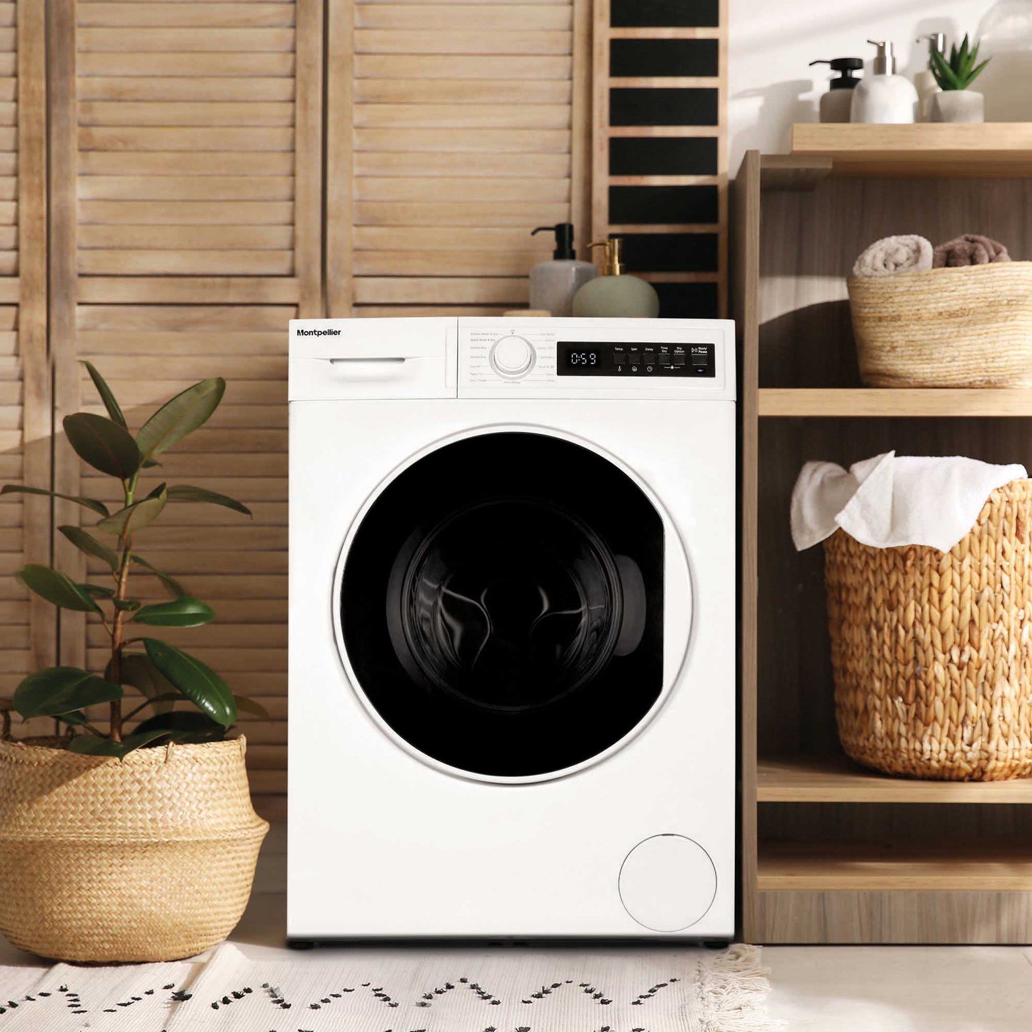 Montpellier MWD8514W 8kg/5kg 1400rpm Washer dryer in White