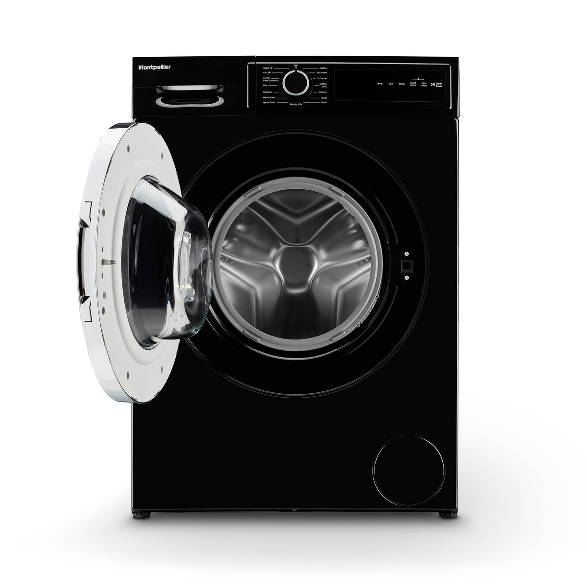 Montpellier MWM814BLK 8Kg Washing Machine in Black