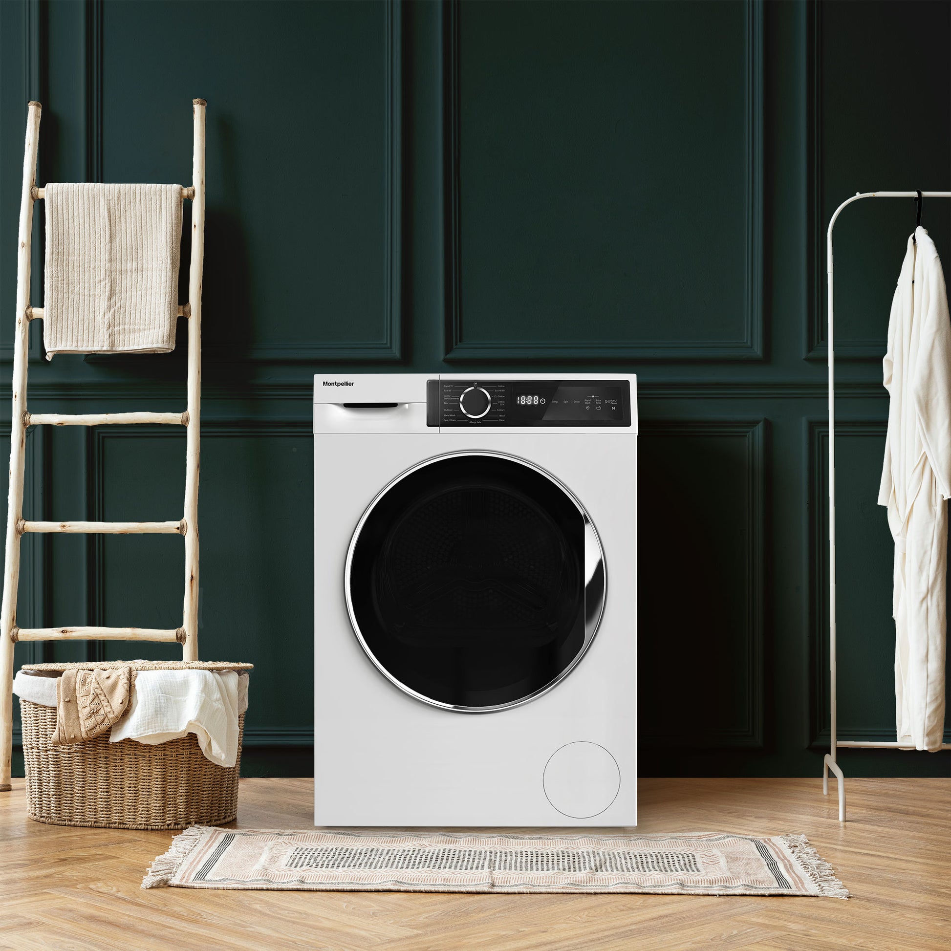 Montpellier MWM814BLW 8Kg Washing Machine in White