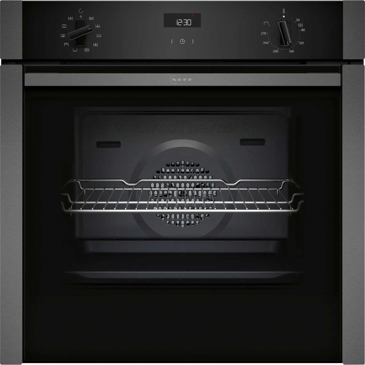 NEFF N 50 B3ACE4AG3B Slide&Hide Built-In Single Oven - Graphite Grey