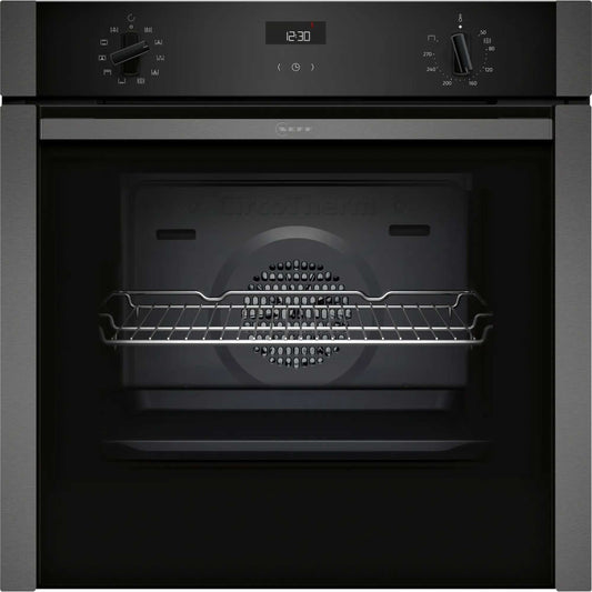 NEFF N 50 B3ACE4AG3B Slide&Hide Built-In Single Oven - Graphite Grey