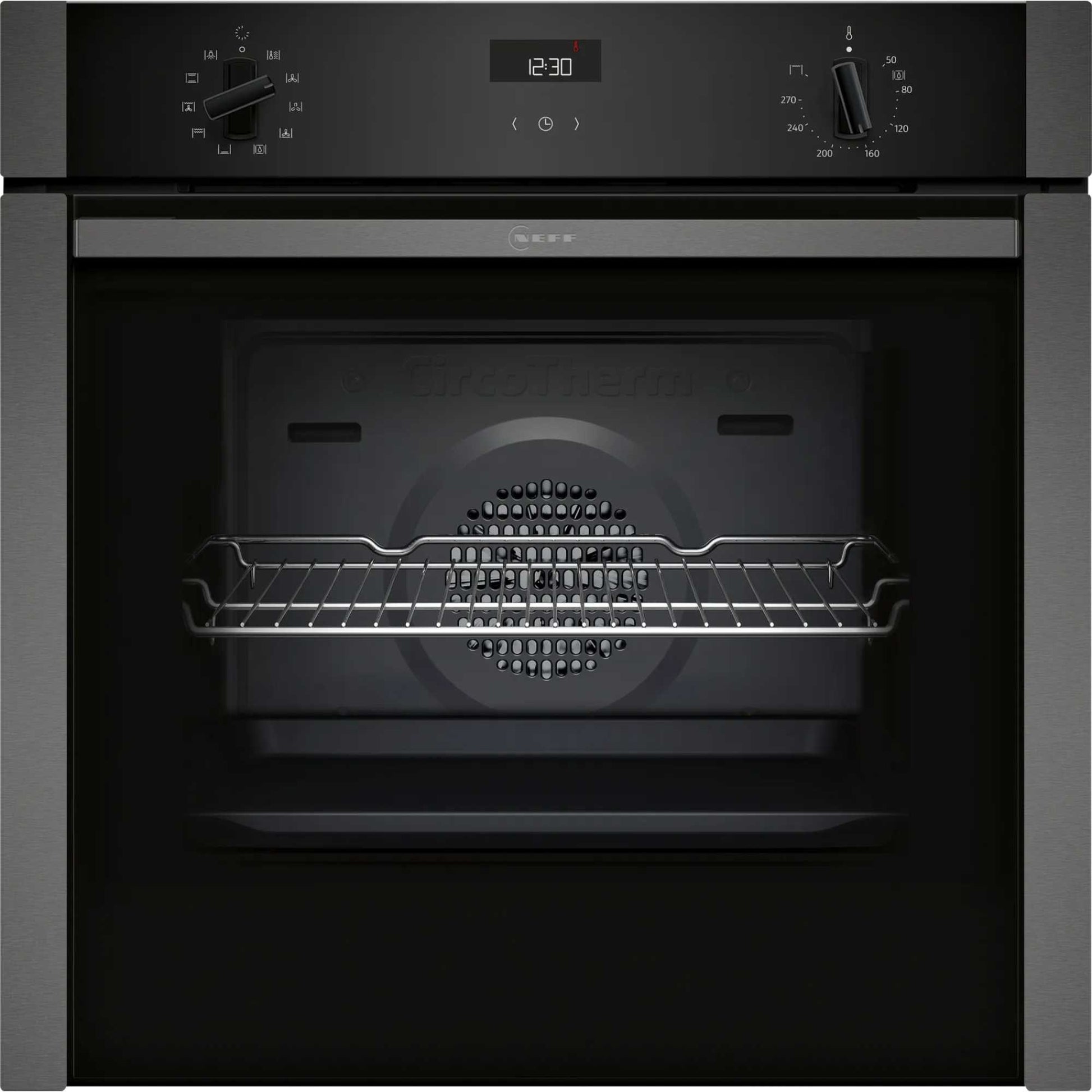 NEFF N 50 B3ACE4AG3B Slide&Hide Built-In Single Oven - Graphite Grey
