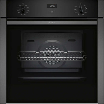 NEFF N 50 B3ACE4AG3B Slide&Hide Built-In Single Oven - Graphite Grey