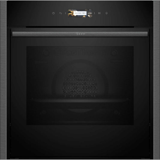 NEFF N 70 B54CR71G0B Slide&Hide Built-In Smart Single Oven - Graphite Grey