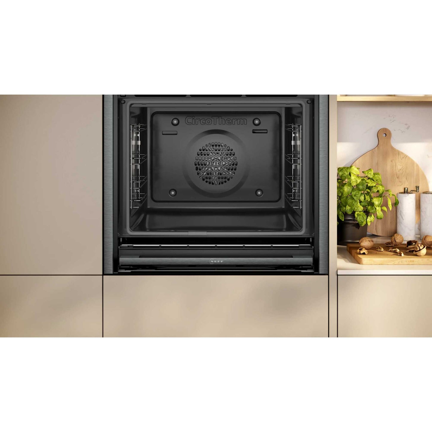 NEFF N 70 B54CR71G0B Slide&Hide Built-In Smart Single Oven - Graphite Grey
