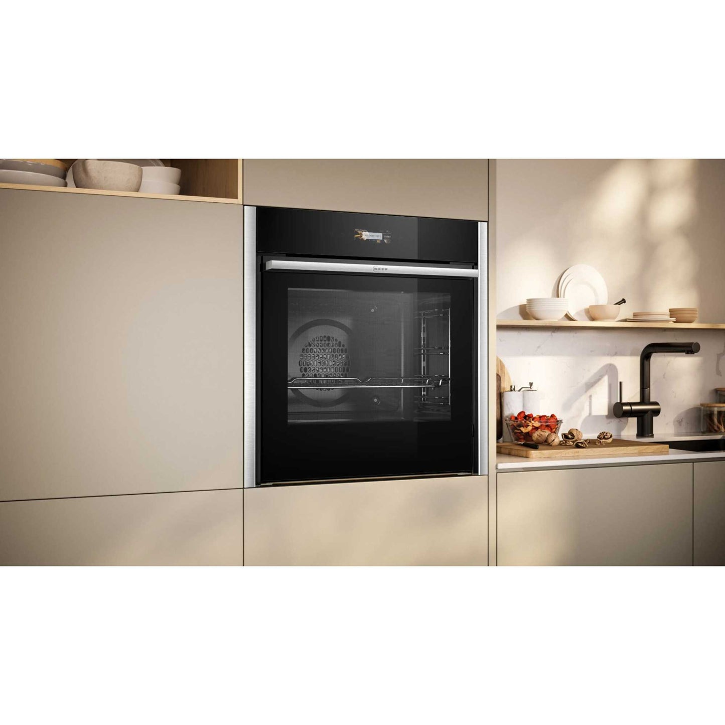 NEFF N 70 B54CR71N0B Slide&Hide Built-In Smart Single Oven - Stainless Steel