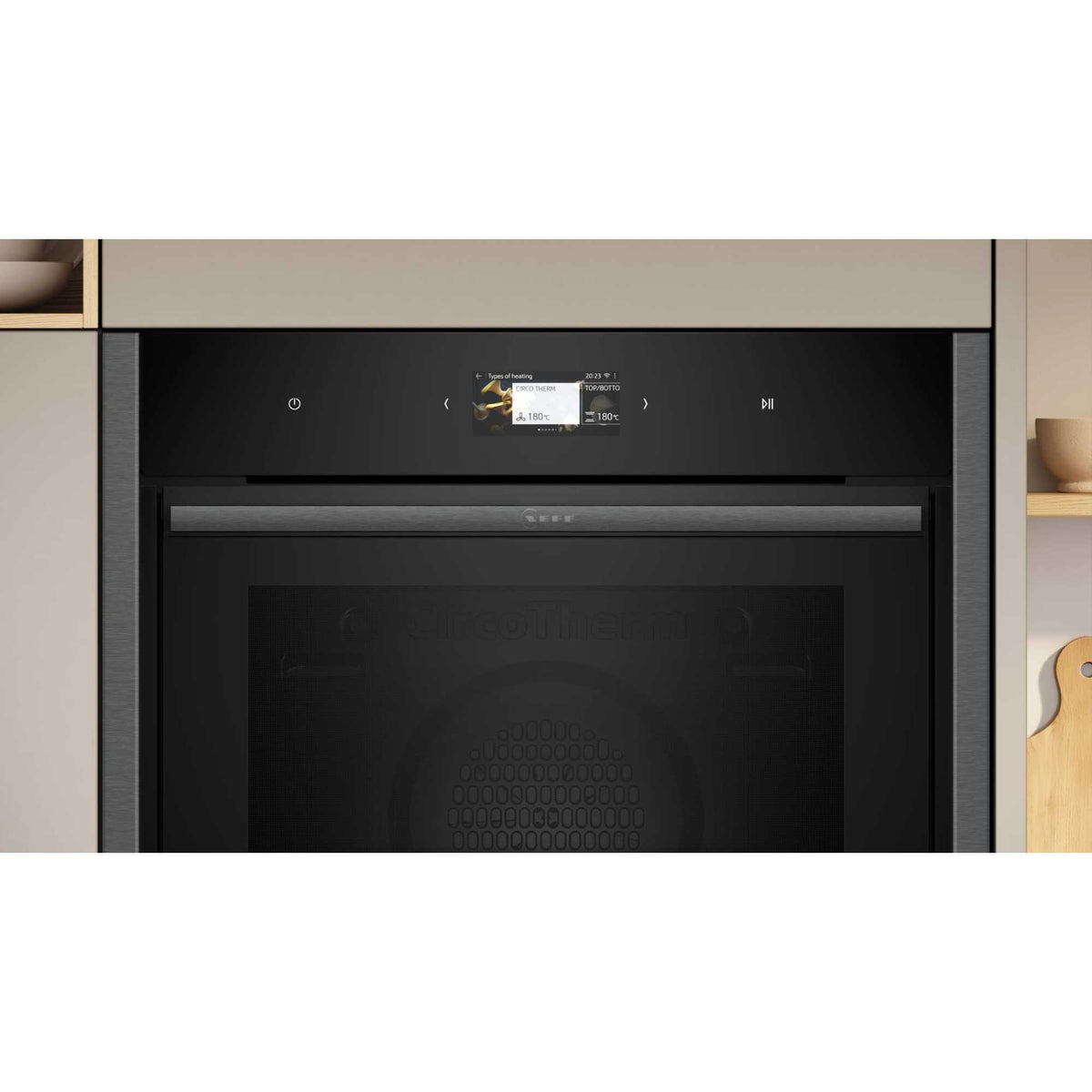 NEFF N 90 B64CS71G0B Slide&Hide Built-In Smart Single Oven - Graphite Grey