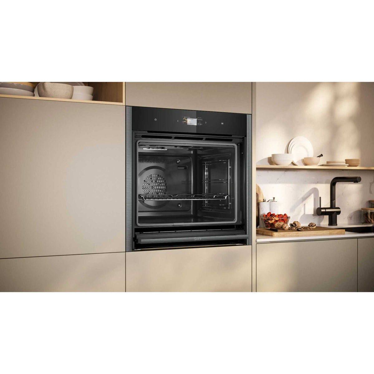 NEFF N 90 B64CS71G0B Slide&Hide Built-In Smart Single Oven - Graphite Grey