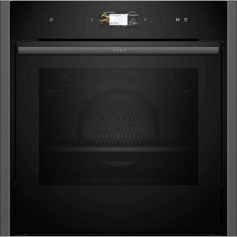 NEFF N 90 B64VS71G0B Slide&Hide Built-In Smart Single Oven with Steam Function - Graphite Grey