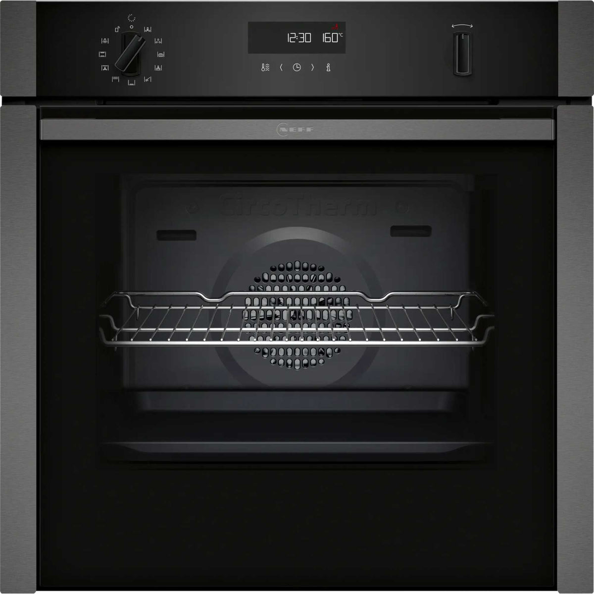 NEFF N 50 B6ACH7AG7B Slide&Hide Built-In Smart Single Oven - Graphite Grey