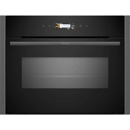 NEFF N 70 C24MR21G0B Built-In Compact Smart Single Oven with Microwave Function - Graphite Grey