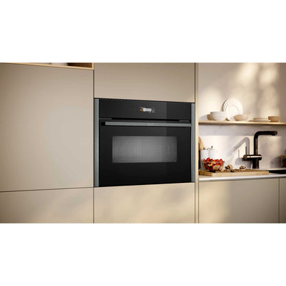 NEFF N 70 C24MR21G0B Built-In Compact Smart Single Oven with Microwave Function - Graphite Grey