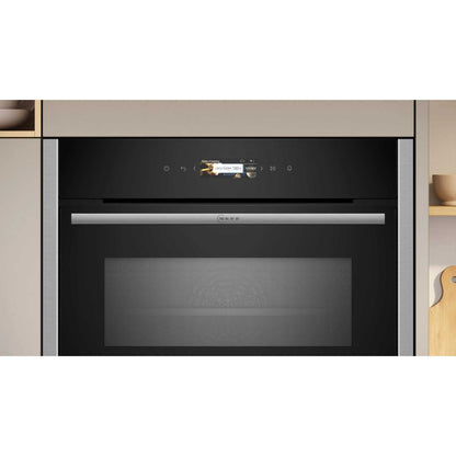 NEFF N 70 C24MR21N0B Built-In Compact Smart Single Oven with Microwave Function - Stainless Steel