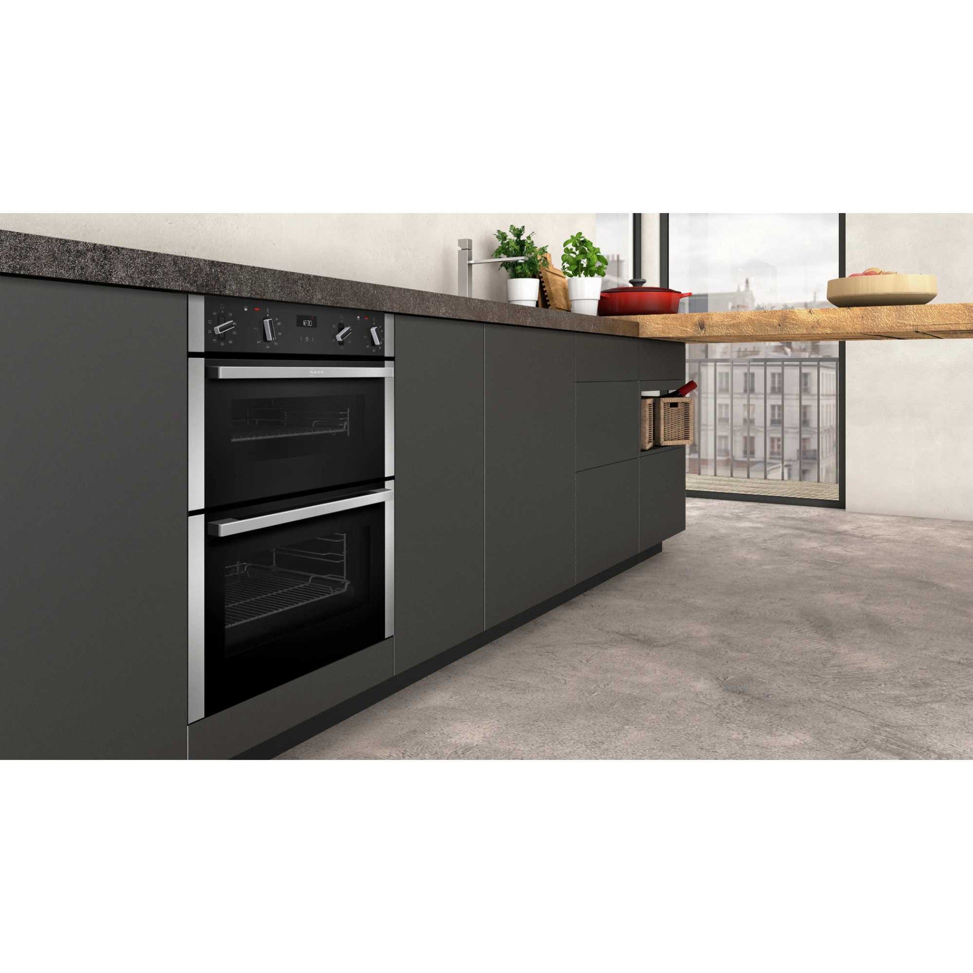 NEFF N 50 J1ACE2HN0B Built-In Double Oven - Stainless Steel