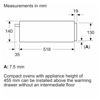 NEFF N24HA11G1B N70 21L Built-In Warming Drawer