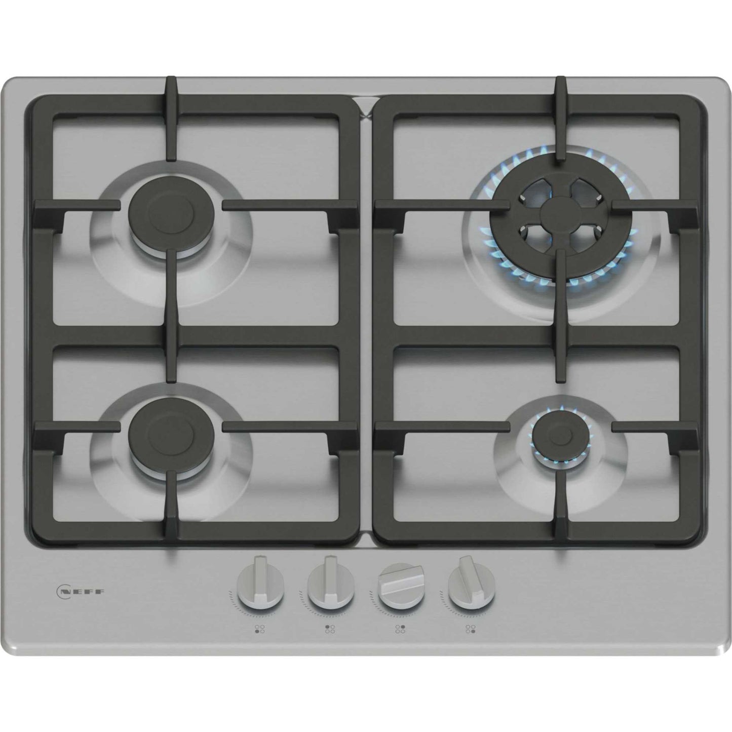NEFF T26GKH8N0 N50 60cm 4 Burner Gas Hob - Stainless Steel