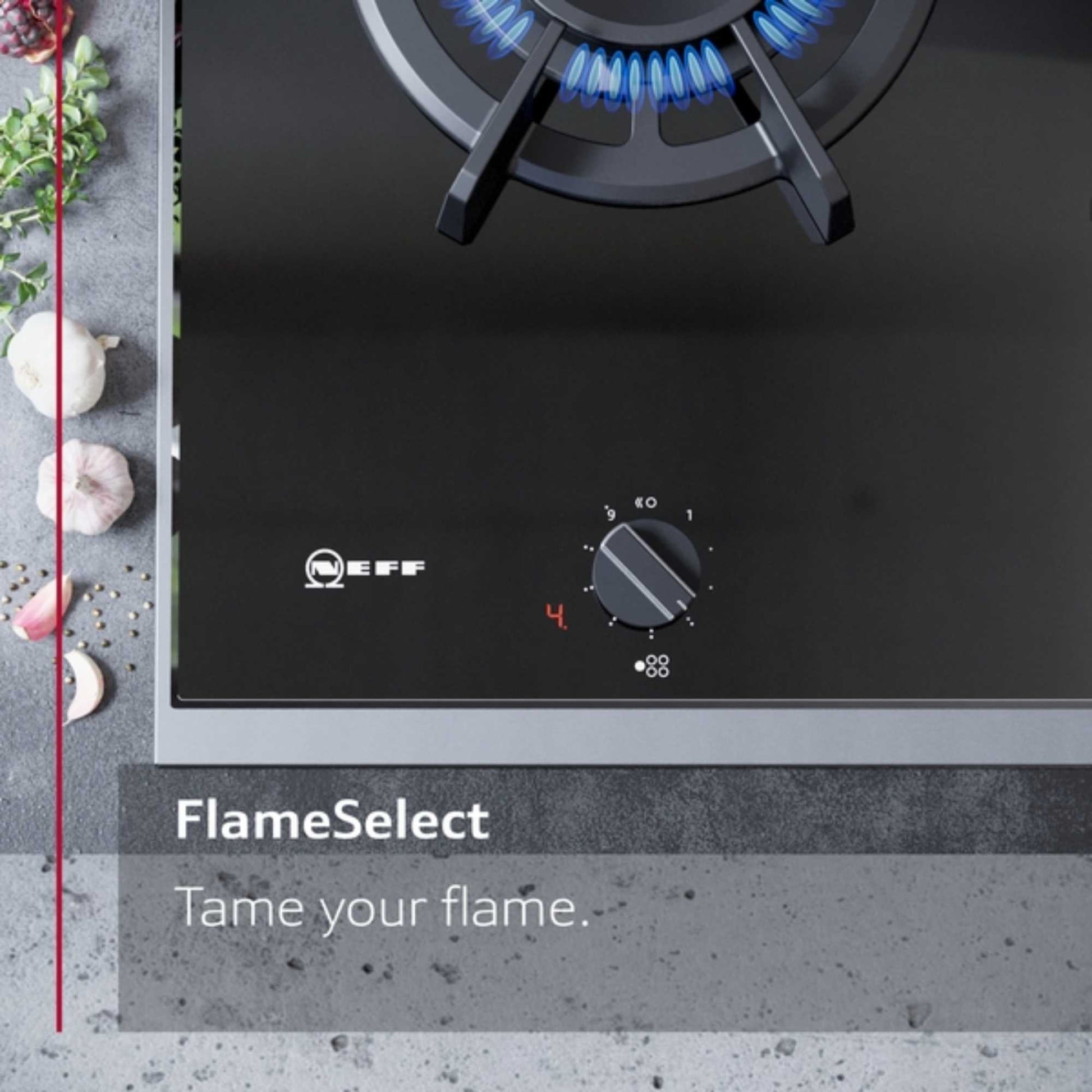 NEFF T26PIP4S0 N70 60cm 4 Burner Gas Hob - Black