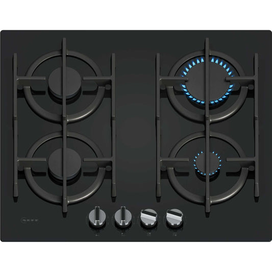 NEFF T26PIP4S0 N70 60cm 4 Burner Gas Hob - Black