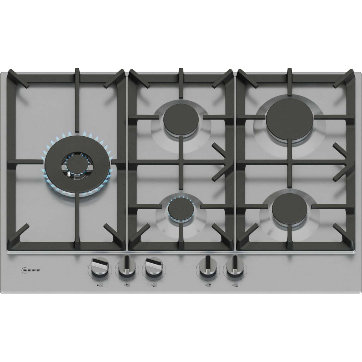 NEFF T27CIS8N0 N70 75cm 5 Burner Gas Hob - Stainless Steel