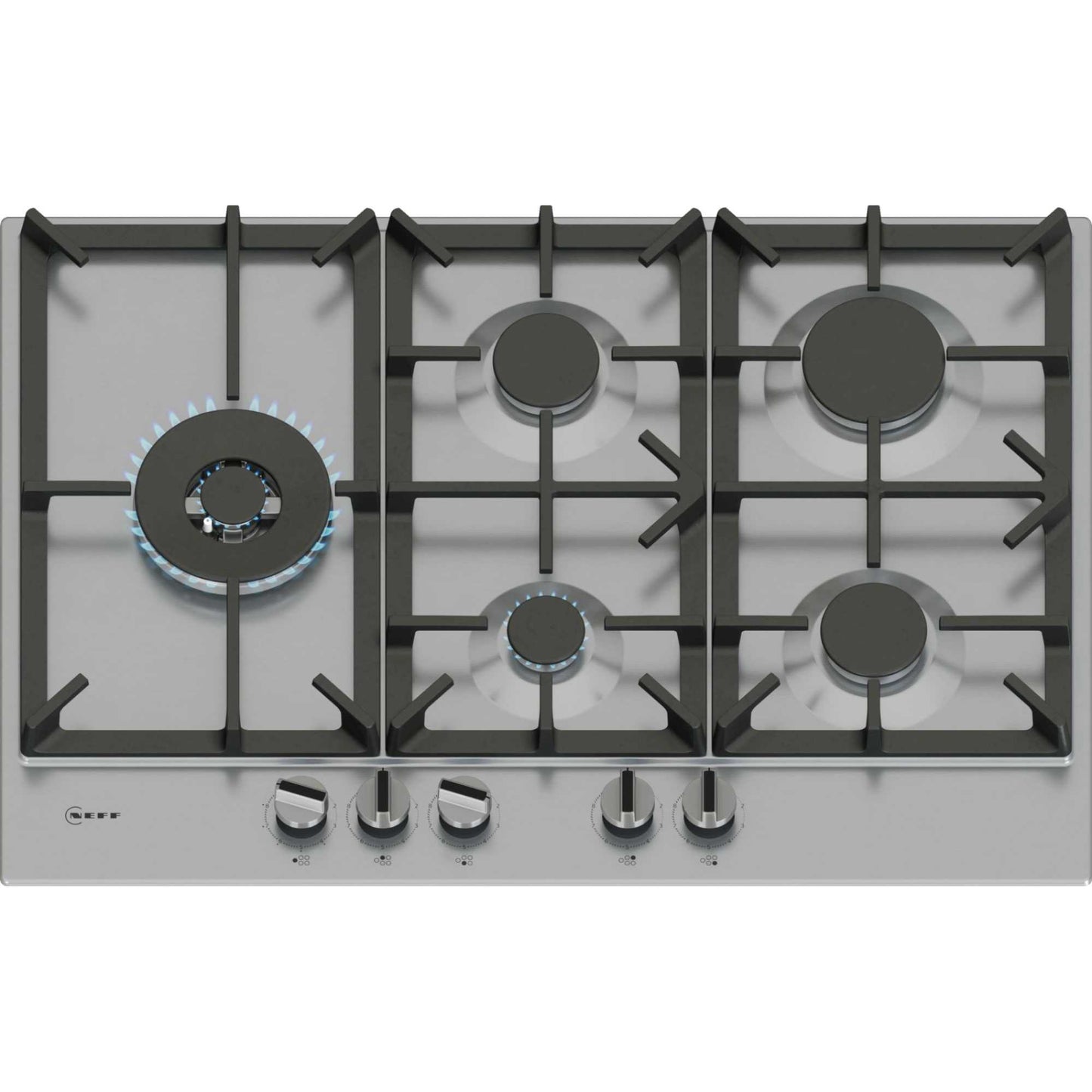 NEFF T27CIS8N0 N70 75cm 5 Burner Gas Hob - Stainless Steel