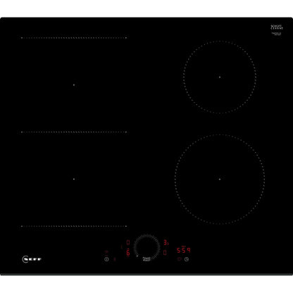 NEFF T56FHS1L0 N 70 60cm 4 Zone Smart Induction Hob - Black