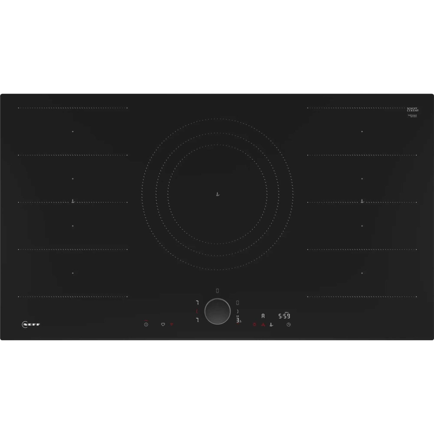 NEFF T69FUV4L0 N90 90cm 5 Burner Smart Hob - Black