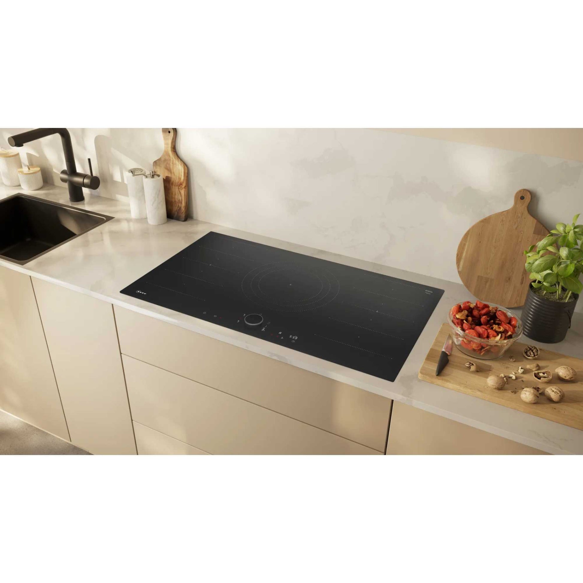 NEFF T69FUV4L0 N90 90cm 5 Burner Smart Hob - Black