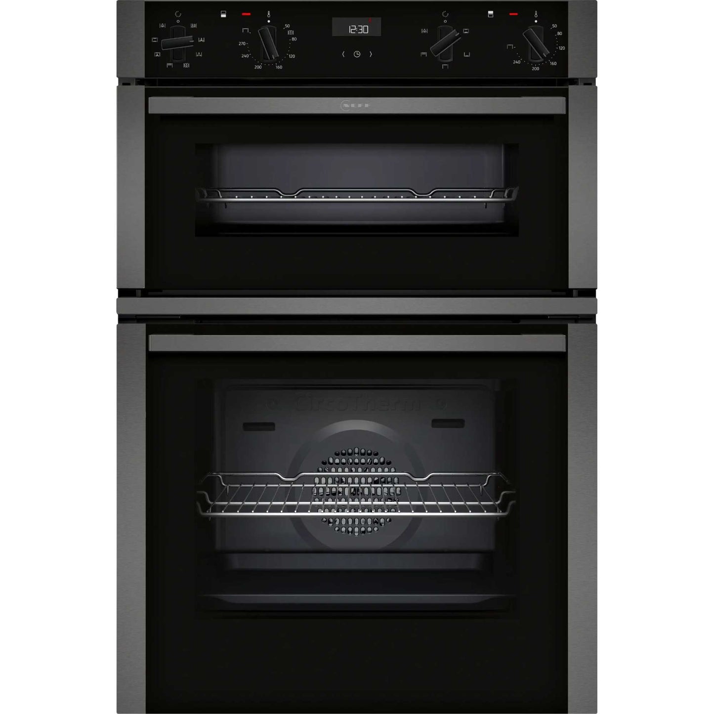 NEFF N 50 U1ACE2AG3B Built-In Double Oven - Graphite Grey