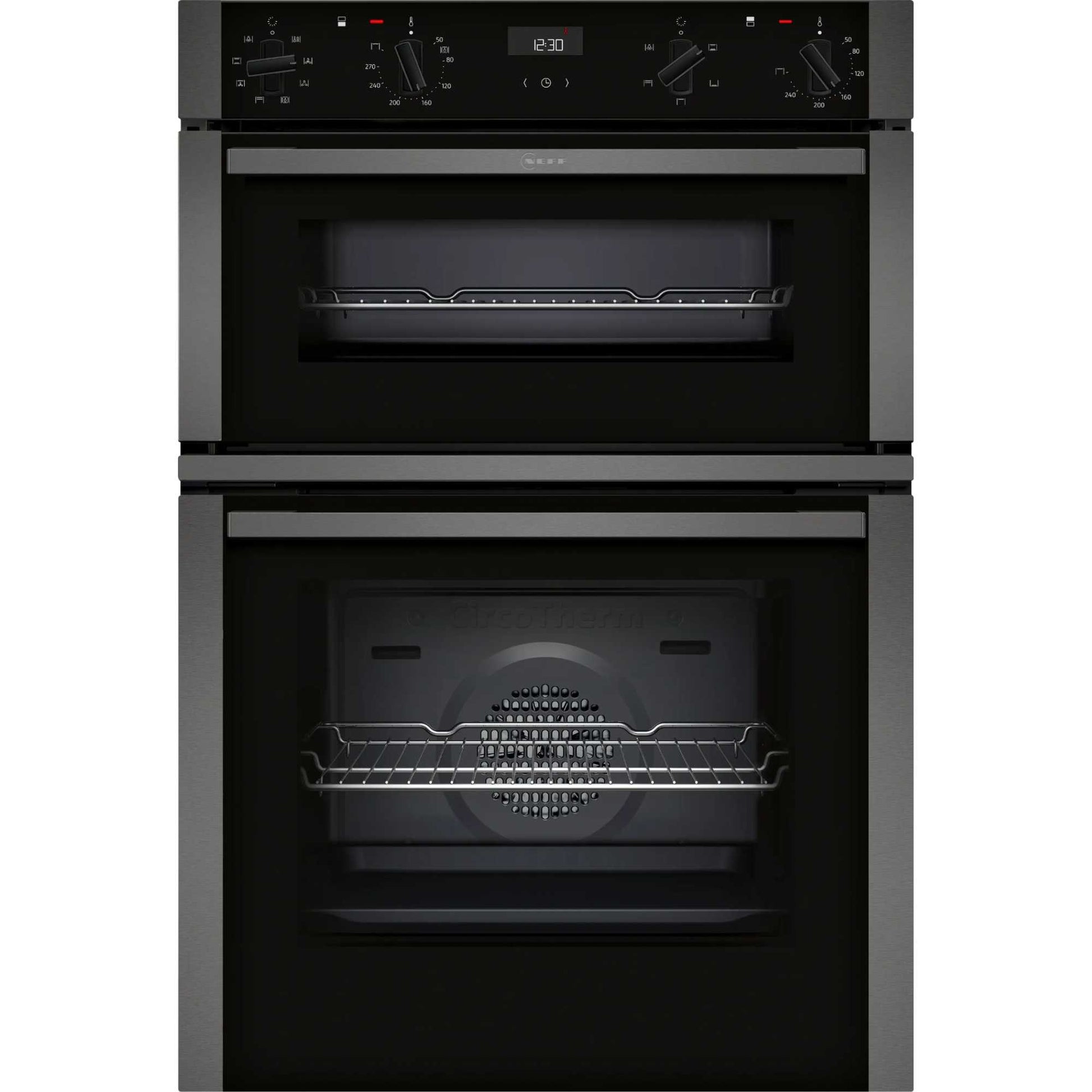 NEFF N 50 U1ACE2AG3B Built-In Double Oven - Graphite Grey