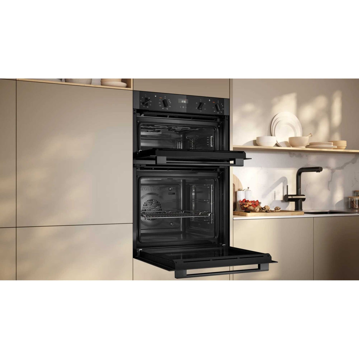 NEFF N 50 U1ACE2AG3B Built-In Double Oven - Graphite Grey