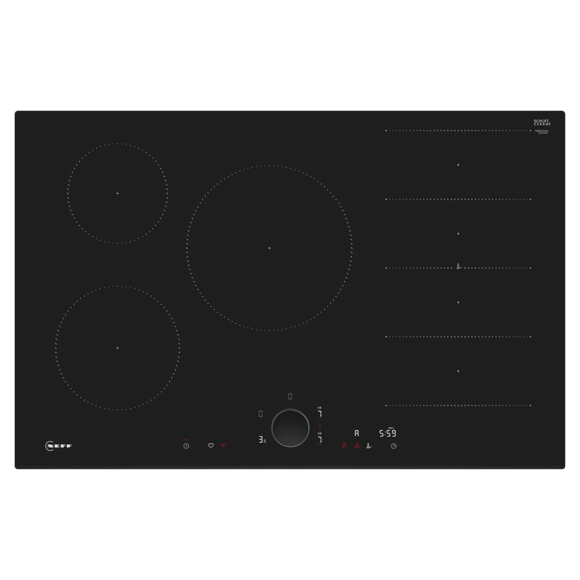 NEFF T68FUV4L0 80cm 4 Burner Induction Hob