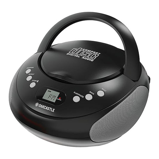 Bluetooth Boombox With Fm Radio &Cd Player Black