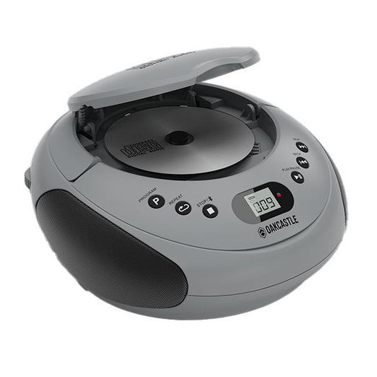 BLUETOOTH BOOMBOX WITH FM RADIO &CD PLAYER SILVER