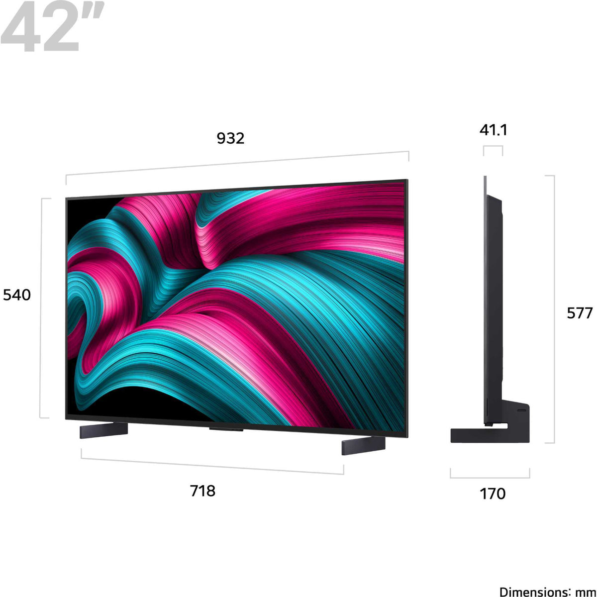 LG C54LA 42" 4K HDR Smart webOS TV with AI Concierge - OLED42C54LA