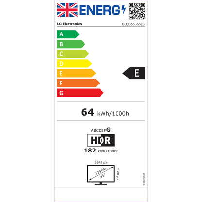 LG Evo AI G66 55" 4K Ultra Hd OLED 120Hz Smart TV - OLED55G66LS