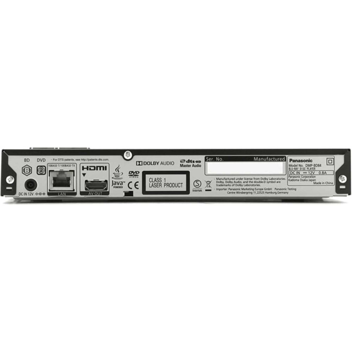 Panasonic DMP-BD84AB Full HD Blu-Ray Player - Black