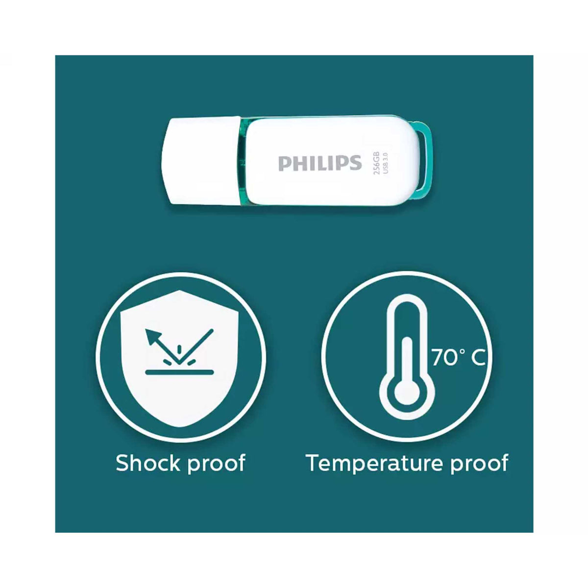 Philips FM25FD75B 256GB USB 3.0 Flash Drive - Snow Edition Green