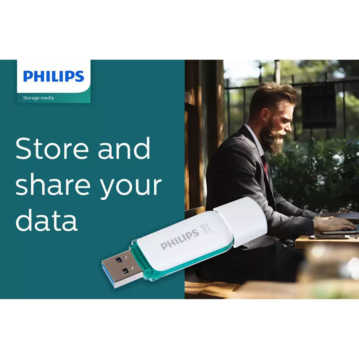 Philips FM25FD75B 256GB USB 3.0 Flash Drive - Snow Edition Green