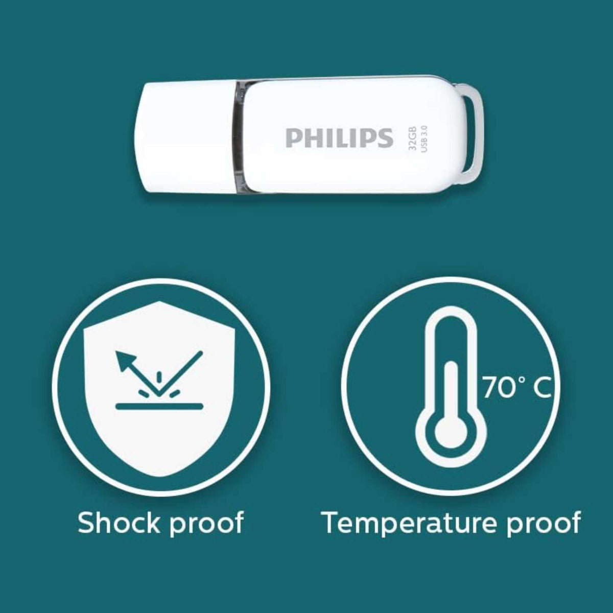 Philips FM32FD75B USB 3.0 32GB Flash Drive - Snow Edition