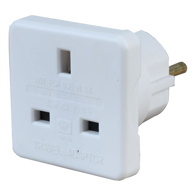 Uk To European Travel Adapter (Twin Pack)