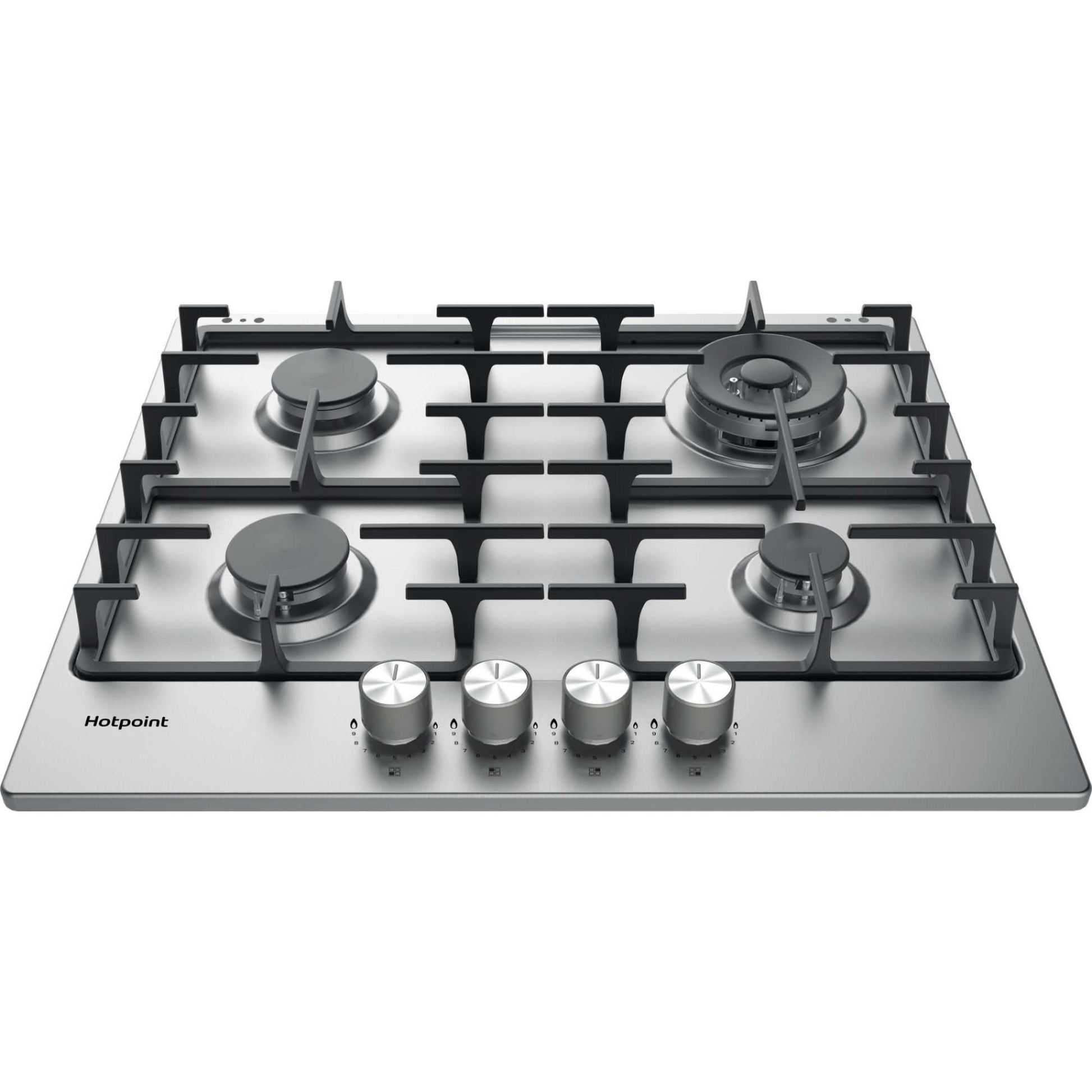Hotpoint PPH 60G DF IX UK 60cm 4 Burner Gas Hob - Silver