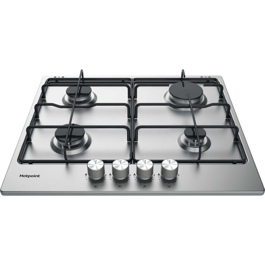 Hotpoint PPH 60P F IX UK 60cm 4 Burner Gas Hob - Silver