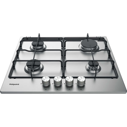 Hotpoint PPH 60P F IX UK 60cm 4 Burner Gas Hob - Silver