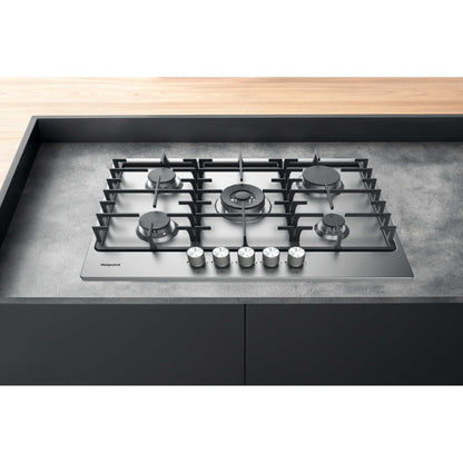 Hotpoint PPH 75G DF IX UK 75cm 5 Burner Gas Hob - Stainless Steel