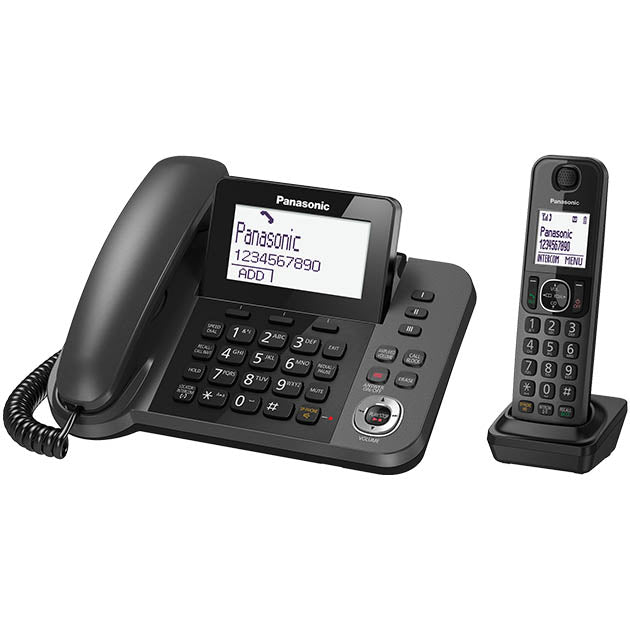 CORDED & SINGLE CORDLESS PHONE WITH ANSWER MACHINE